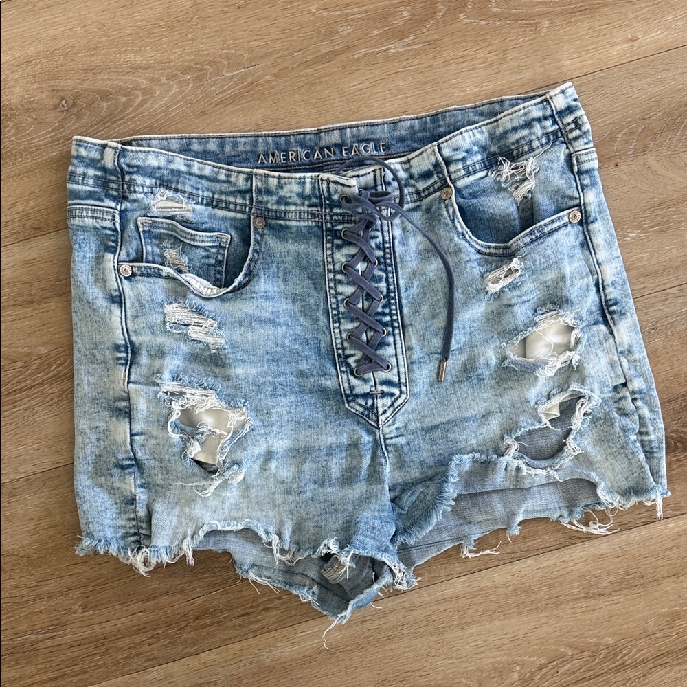 American eagle super high rise shortie